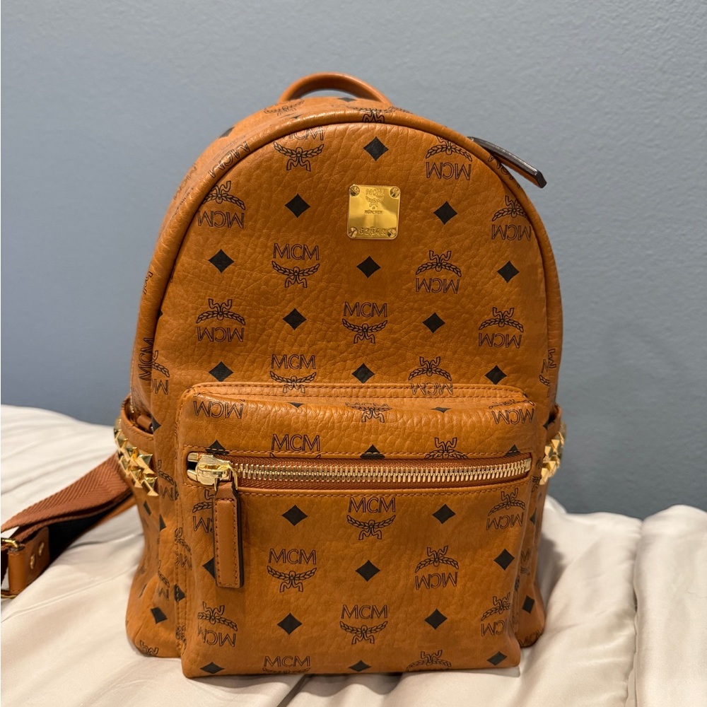 MCM Cognac Visetos Backpack
